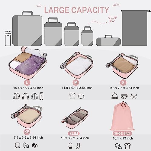 Compression Packing Cubes, Gonex Extensible Storage Mesh Bags Organizers - Image 4