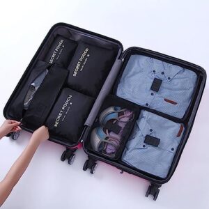 7 Set Packing Cubes Clothes Travel Clothing Sorting And Storage Bag Portable Large Capacity Luggage Classification for Travel Accessories (E)