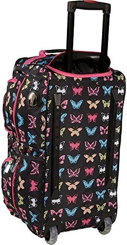 Rockland Rolling Duffel Bag, Black, 22-Inch - Image 4