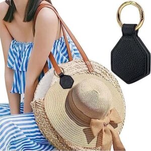 Magnetic Hat Clip for Travel,Womens Beach Hat Clip for Travel On Bag, Hat Clip Holder Leather Magnetic Clip for Purse Handbag Luggage
