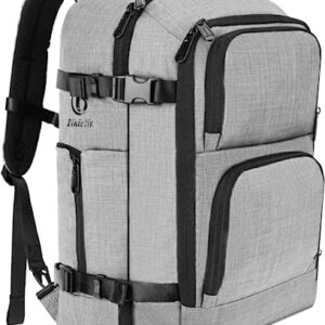 Dinictis 40L Travel Laptop Backpack for 17 Inch Notebook, Carry on Flight Approved Suitcase Backpack, Water Resistant Weekender Business Large Daypack for Men and Women-Grey