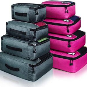 Packing Cubes Luggage Bags Organizer Durable Travel Accessories With Clothing Label