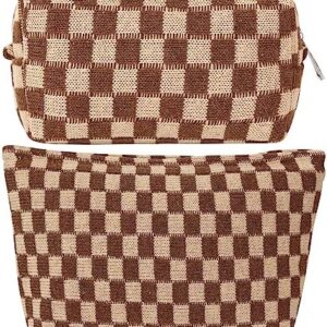 Makeup Bag Cosmetic Bag for Women,1Pcs Large Capacity Makeup Bags and 1Pcs Pencil Case Makeup Brushes Storage Bag Travel Toiletry Bag Organizer