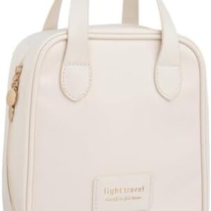 Travel Makeup Bag, Toiletry Bags, Large Capacity Cosmetic Bags, Travel Accessories with Divider For Women and Girls. (white)