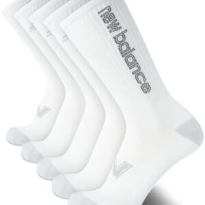 New Balance Men's Athletic Arch Cushion Comfort Crew Socks (5 Pack)