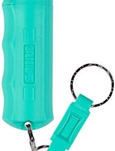 SABRE Pepper Spray, Quick Release Keychain for Easy Carry and Fast Access, Finger Grip for More Accurate and Faster Aim, Maximum Police Strength OC Spray, 0.54 fl oz, Secure and Easy to Use Safety
