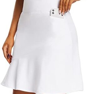 BALEAF Women's 20" Golf Skirts Knee Length Sports Skorts Casual Athletic Long Skirt Pickleball Pockets Modest Ruffle