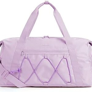 BAGSMART Gym Bags for Women Men, Sports Duffle Bag, Lightweight Weekender Duffel Bag With Shoe Compartment, Water Resistant Workout Duffle Sports Bag for Travel Fitness Swimming Yoga - Purple
