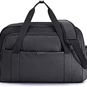BAGSMART Large Duffle Bag for Men Women, Travel Gym Bag with Shoe Bag, Weekender Overnight Bag with Wet Pocket and Multiple Pockets for Travel Essentials, Sports, Traveling(Black, 54L)