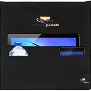 Airplane Tray Table Cover | Seat Back Organizer & Storage for Personal Items | Clean, Convenient, Expandable Pockets | Sanitary Travel Essentials for Flying | Media Pouch