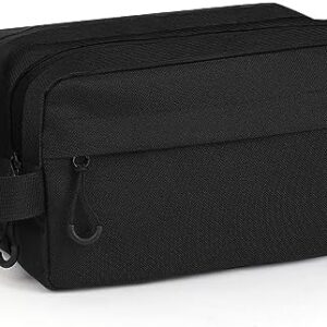 emissary Travel Toiletry Bag for Men, Water Resistant Travel Bathroom Bag Men's Shaving Kit, Dopp Kit for Men, Waterproof Toiletry Bag, Shaving Bag, Hygiene Bag, Mens Toiletry Travel Bag - Black