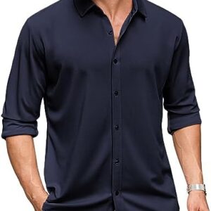 COOFANDY Men's Long Sleeve Wrinkle Free Shirt Button Down Casual Dress Shirts