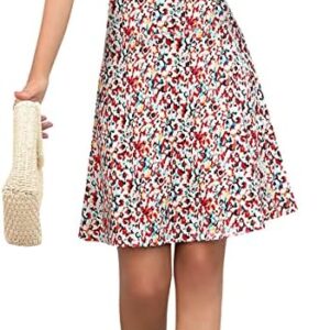 Women's Modest Skirt 20" Knee Length Skirt Skorts with 4 Pockets Lightweight Travel Long Skirt with Inner Shorts